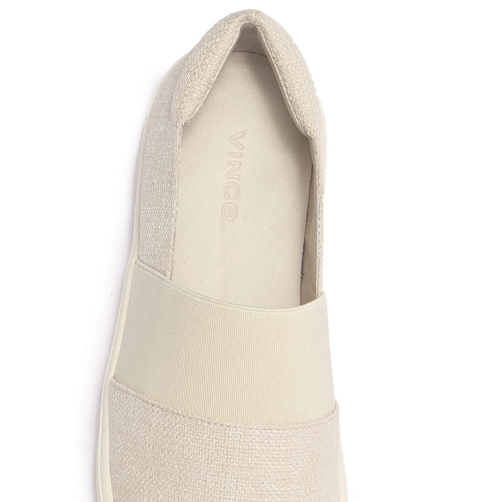 Last Pair! Vince Corbin Pull-on Sneakers Off-White - Picture 8 of 8